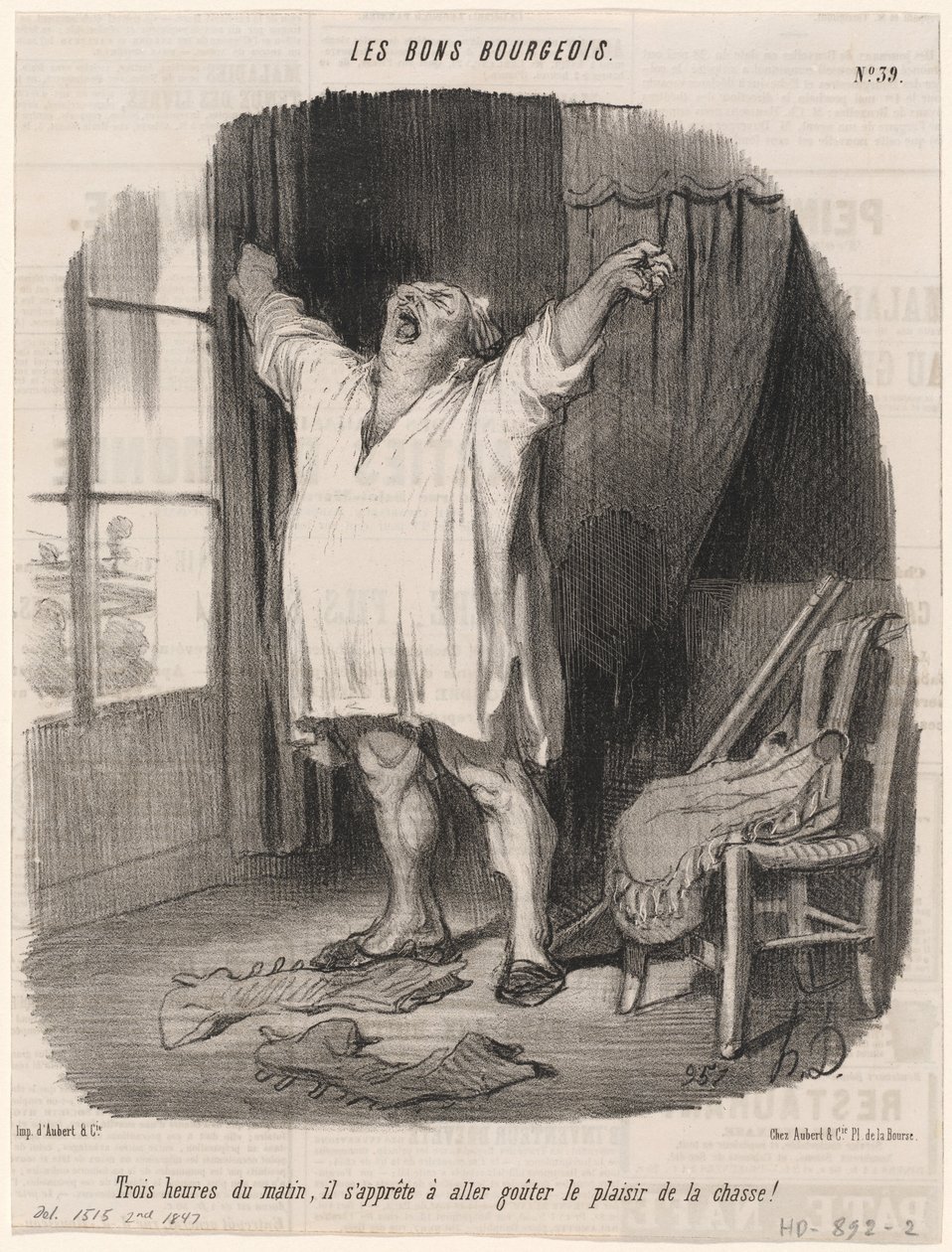 Tres de la mañana... de Honoré Daumier