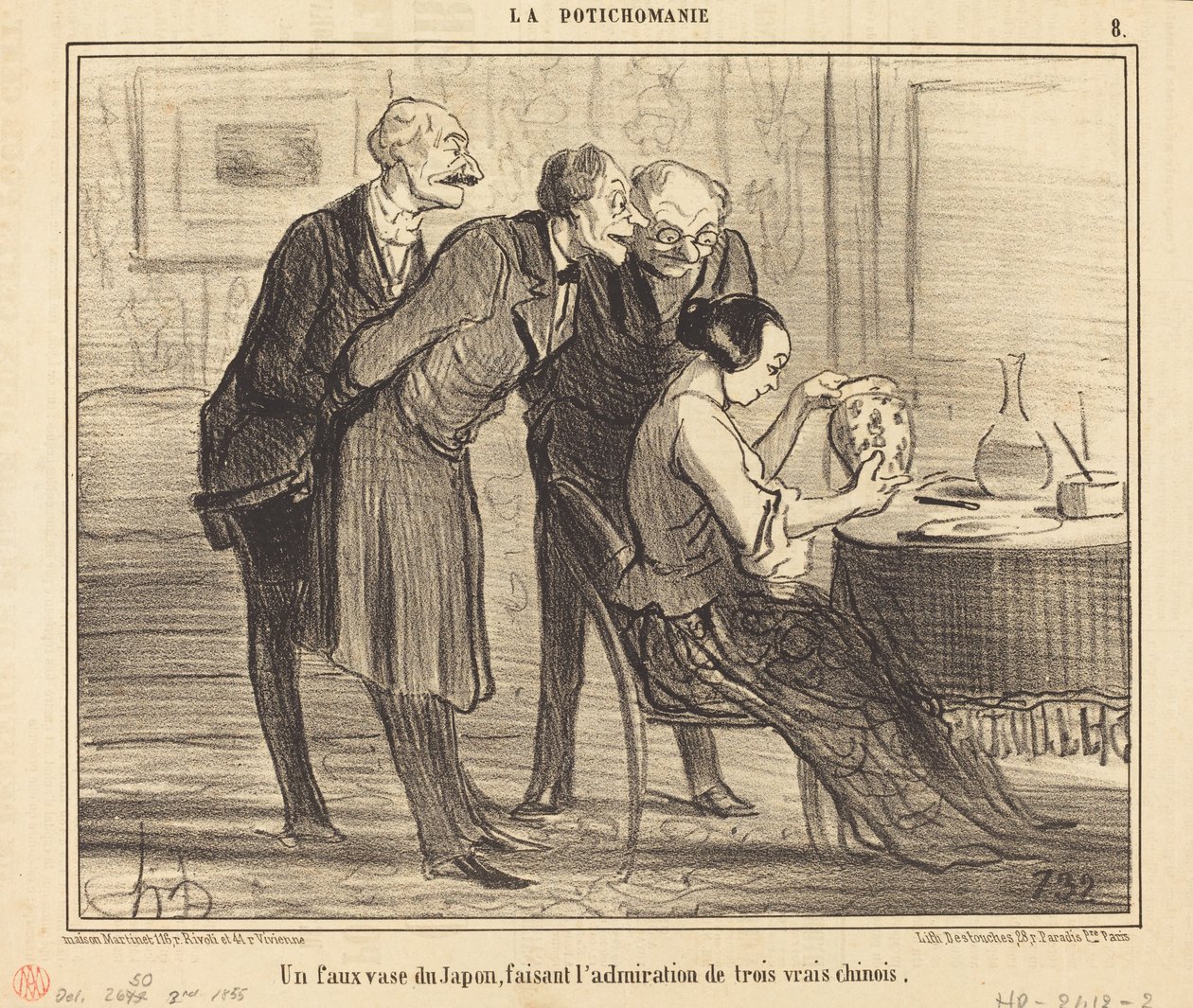Un falso jarrón de Japón haciendo... de Honoré Daumier
