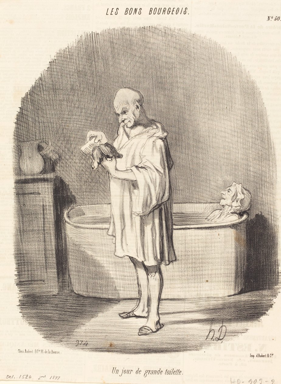 Un día de gran aseo de Honoré Daumier