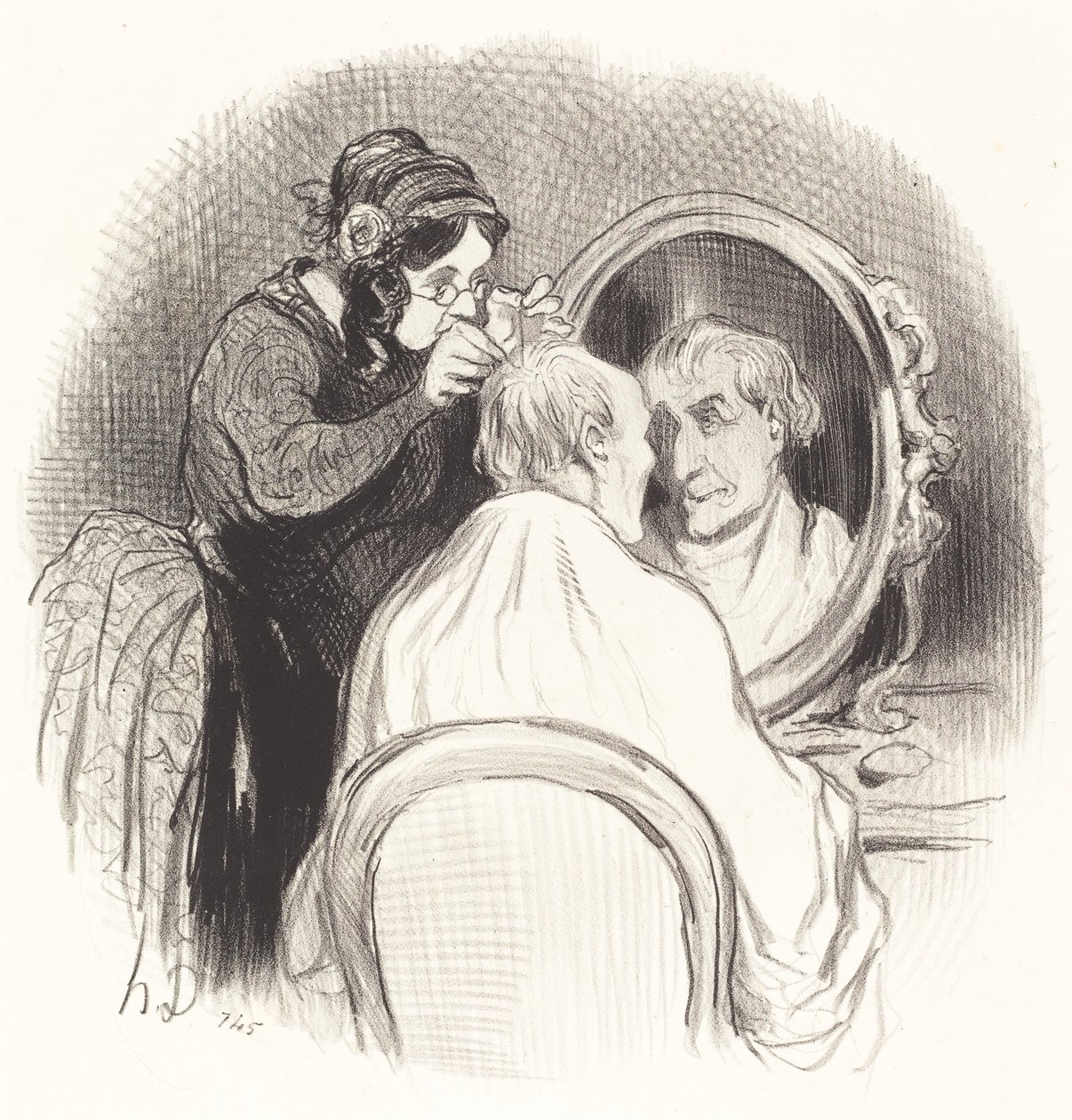 Un Señor que Rejuvenece Demasiado de Honoré Daumier