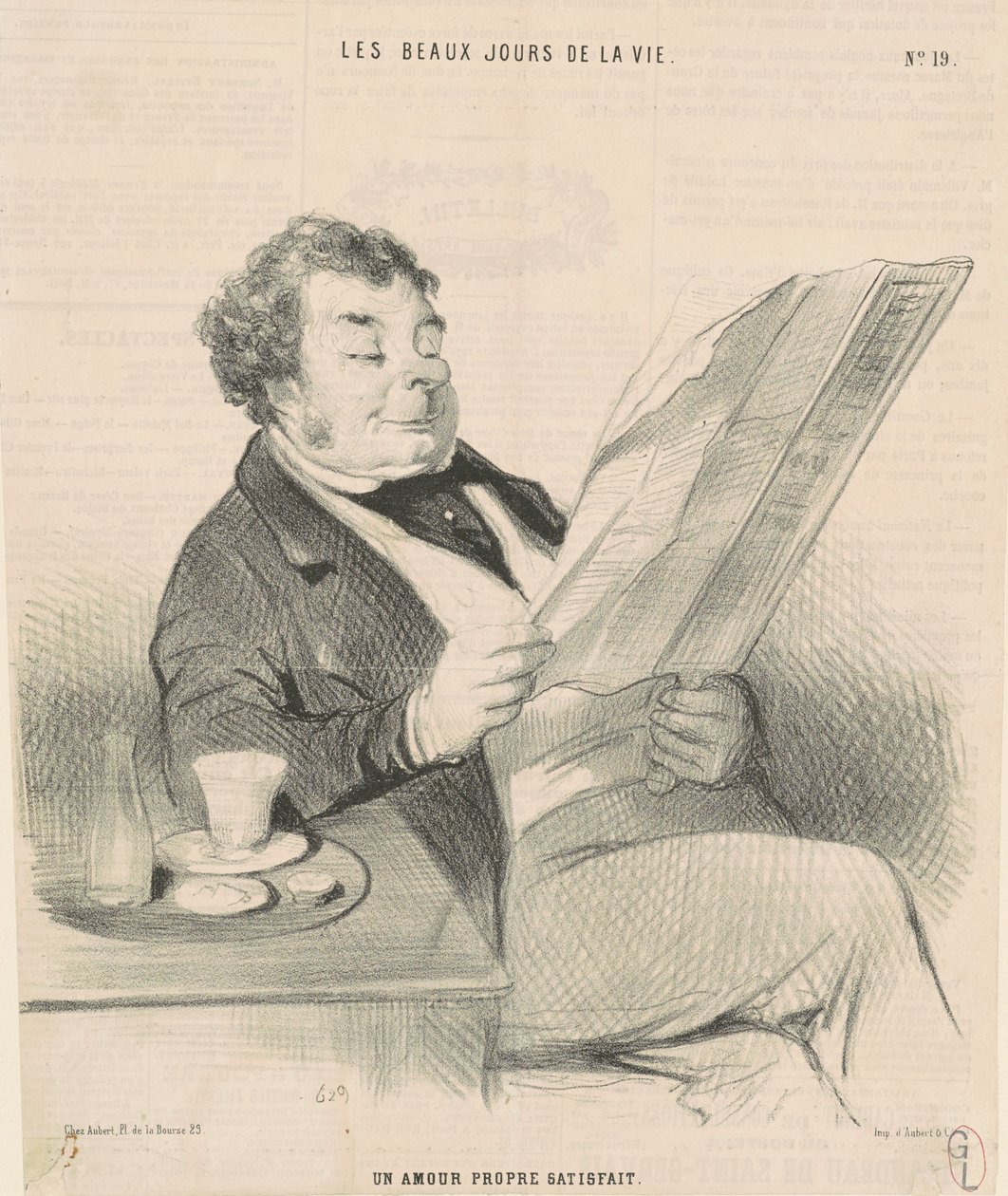 Un amor propio satisfecho de Honoré Daumier