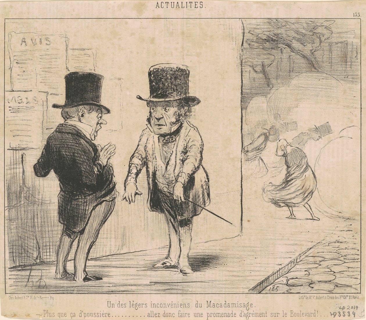Uno de los inconvenientes del macadamizado de Honoré Daumier