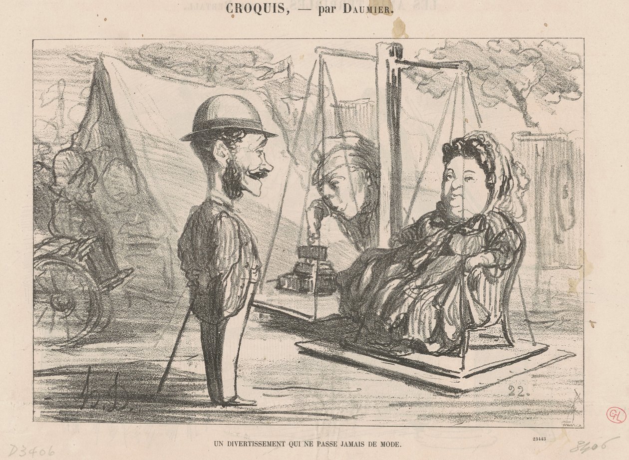 Un entretenimiento que ... de moda de Honoré Daumier