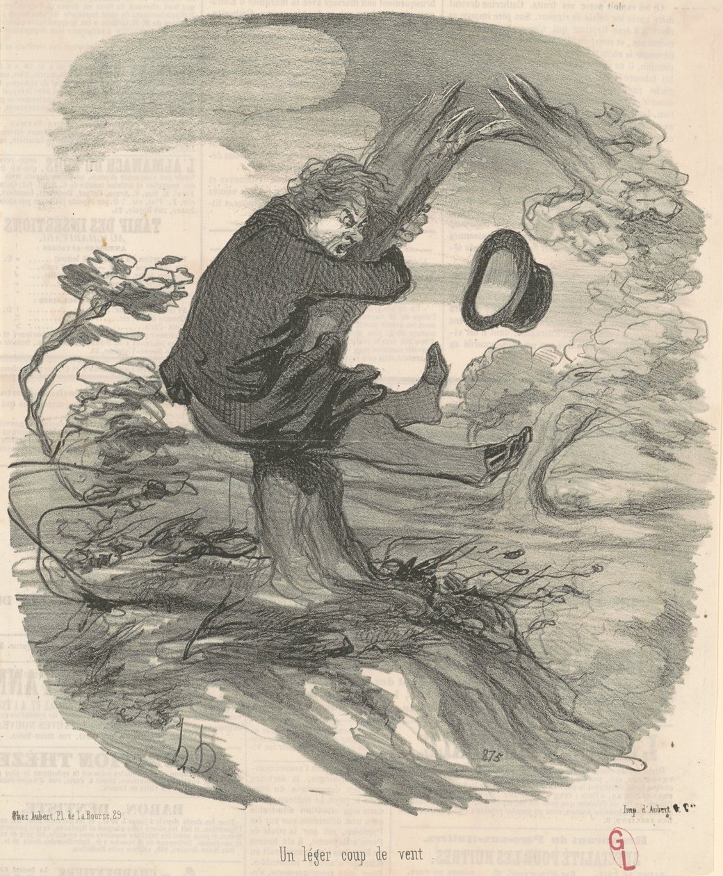 Un ligero golpe de viento de Honoré Daumier