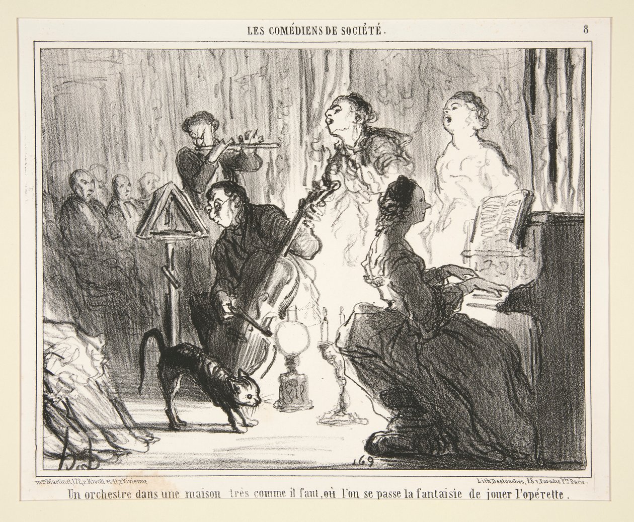 Una orquesta en una casa de Honoré Daumier