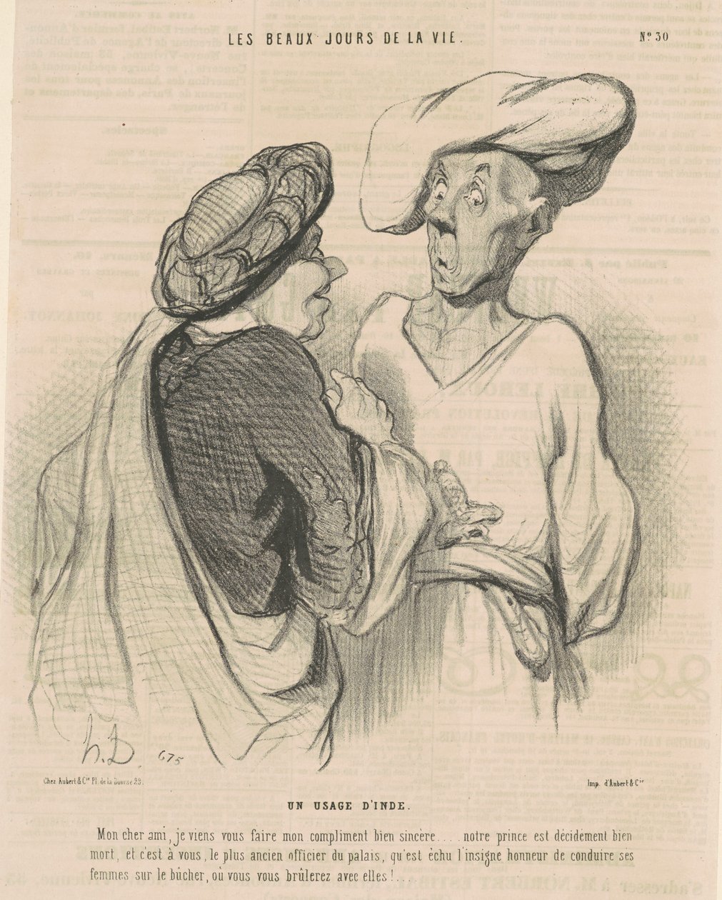 Un uso de la India de Honoré Daumier