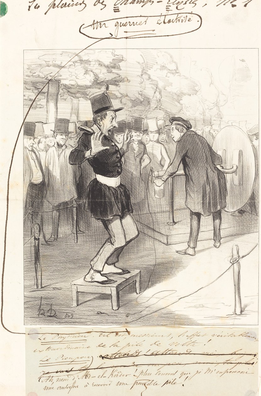 Un guerrero electrizado de Honoré Daumier
