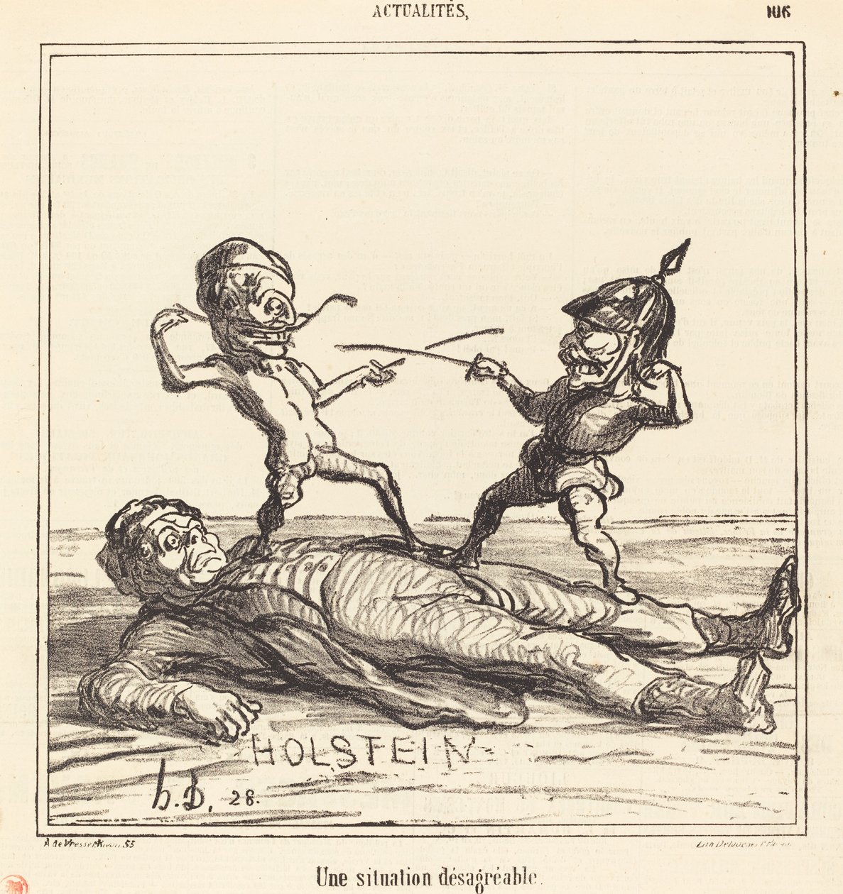 Una situación desagradable de Honoré Daumier