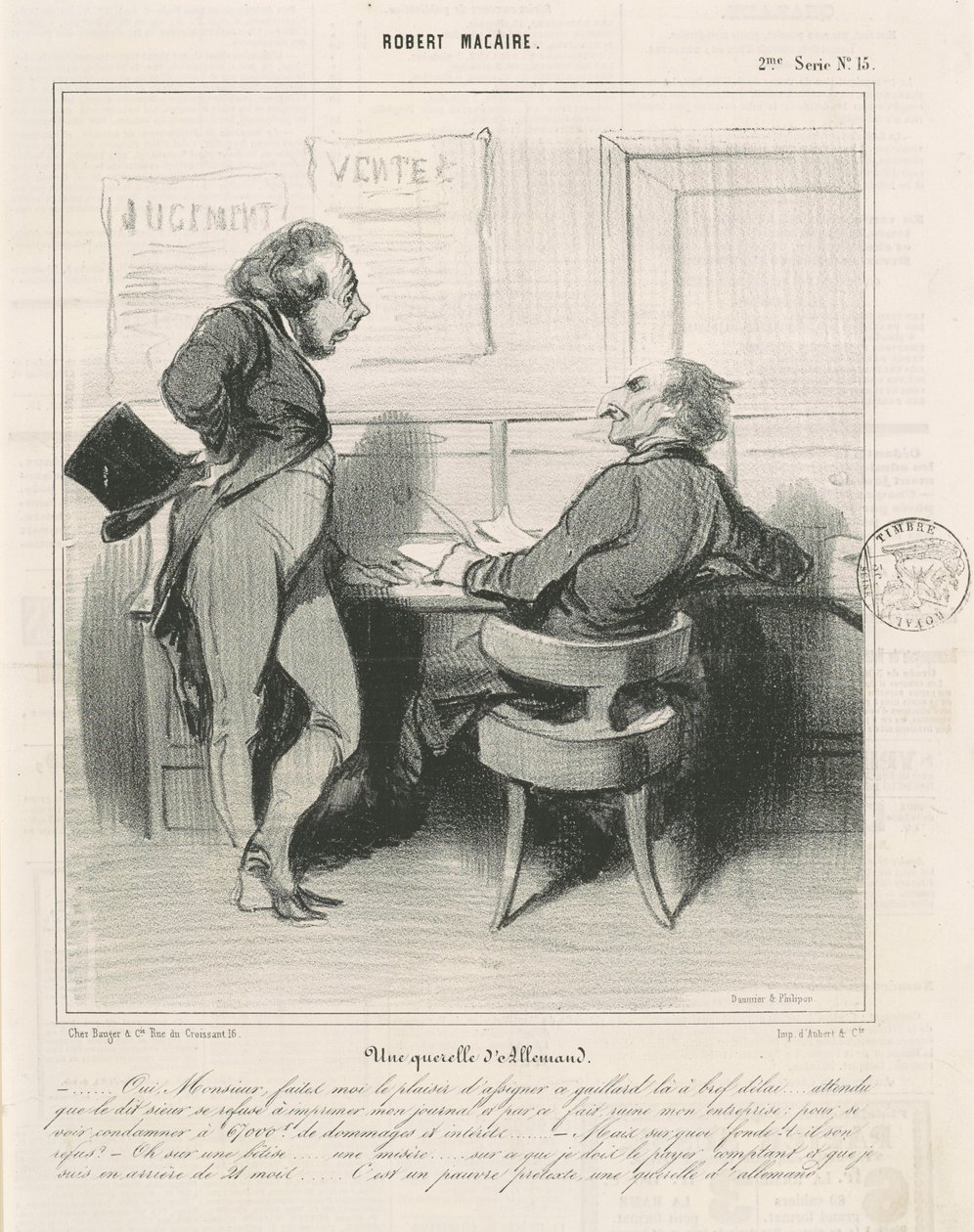 Una Pelea Alemana de Honoré Daumier