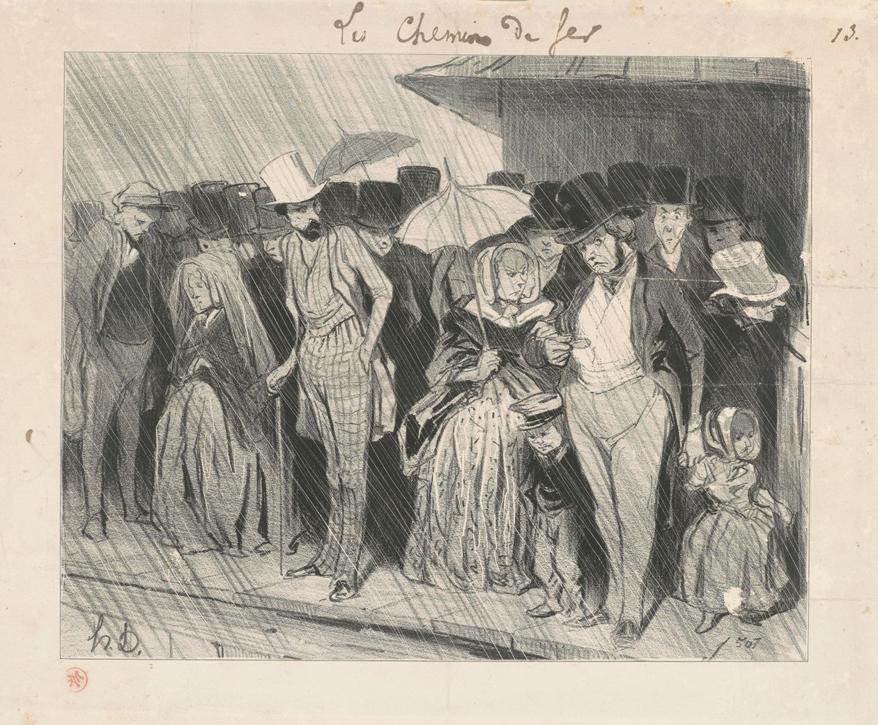 Una estación infinitamente prolongada de Honoré Daumier