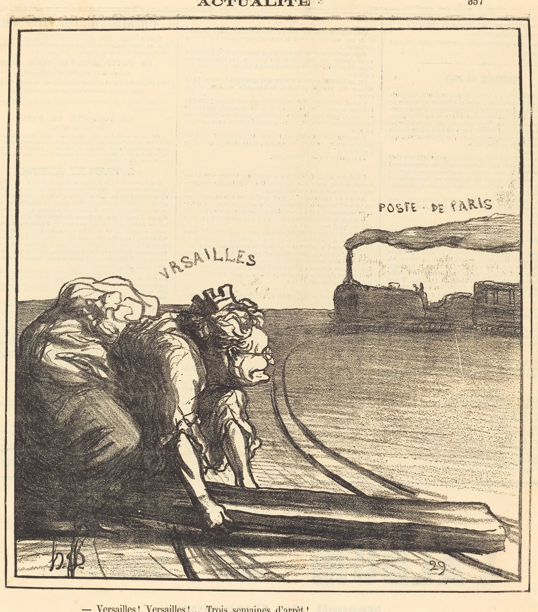 Versalles!... ¡Tres semanas de arresto! de Honoré Daumier