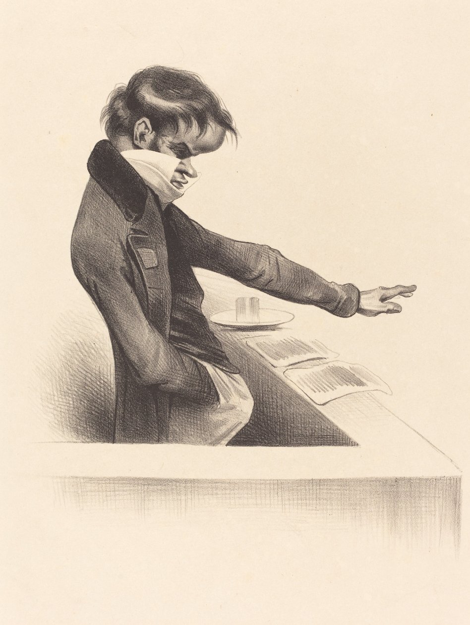 Viennet en la tribuna de Honoré Daumier