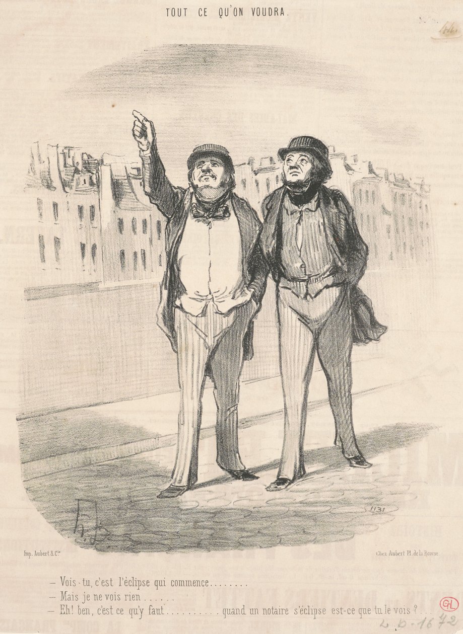 ¿Ves?, es el eclipse que comienza... de Honoré Daumier