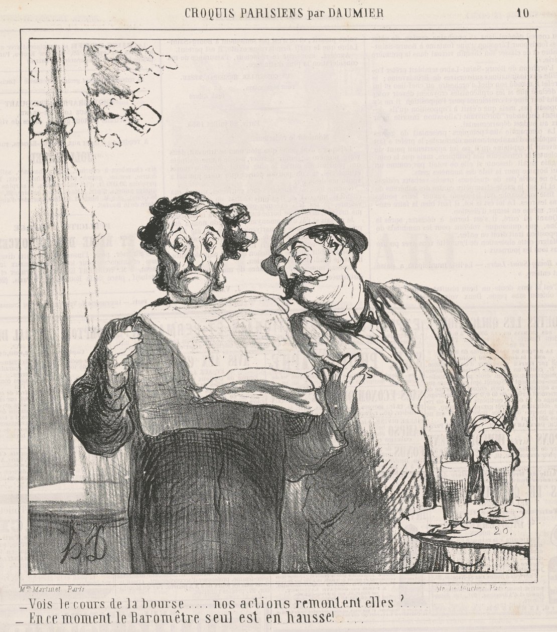 Mira el curso de la bolsa de Honoré Daumier