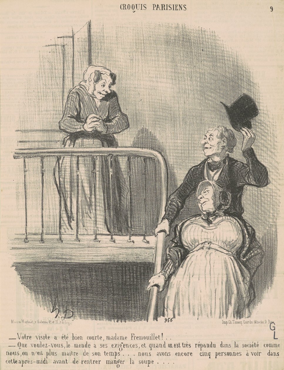 Su visita fue muy corta... de Honoré Daumier