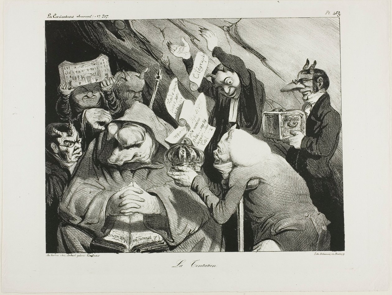 Tentación, plancha 453 de Honoré Victorin Daumier