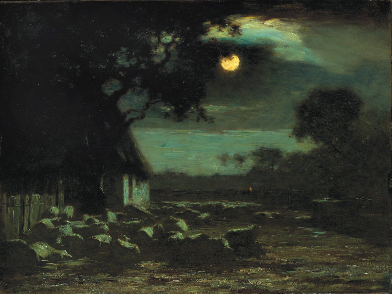 Corral de Ovejas, Luz de Luna, 1906 de Horatio Walker