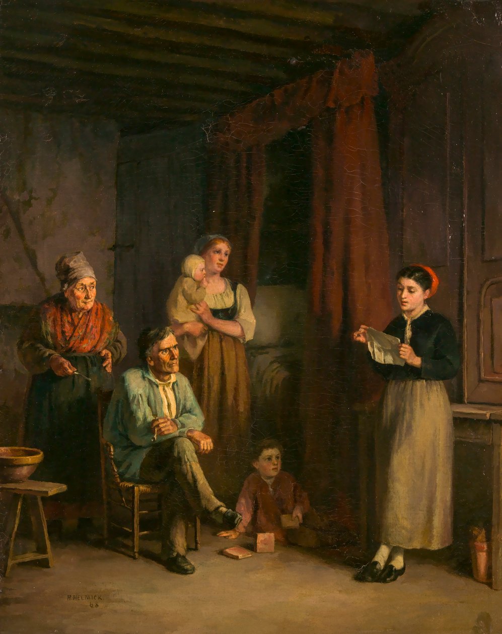 La carta del emigrante, 1868 de Howard Helmick