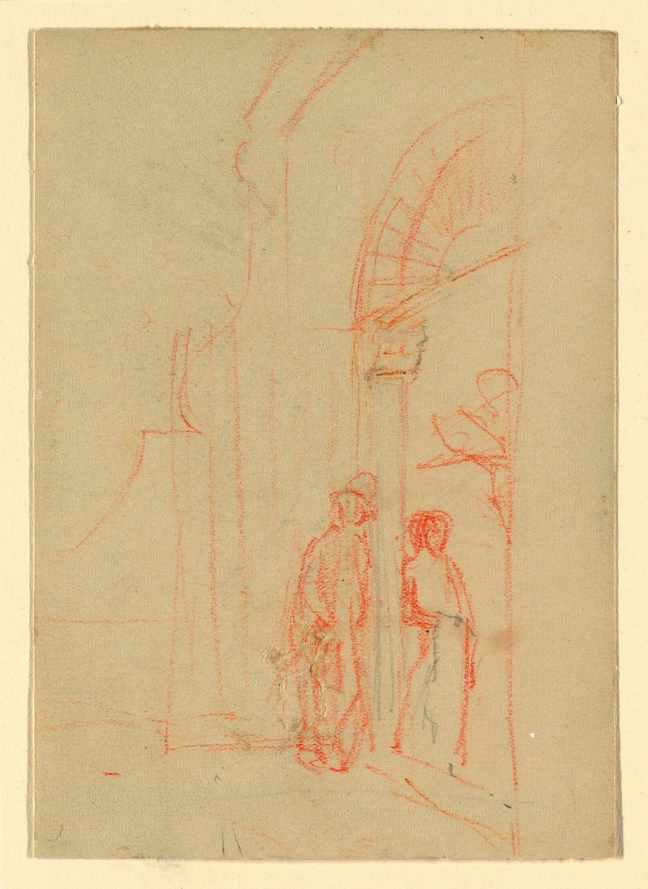 Boceto: En una puerta de Howard Russell Butler