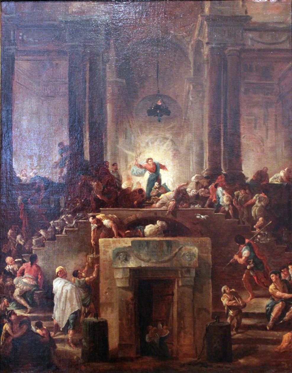 Cristo expulsa a los cambistas del templo de Hubert Robert
