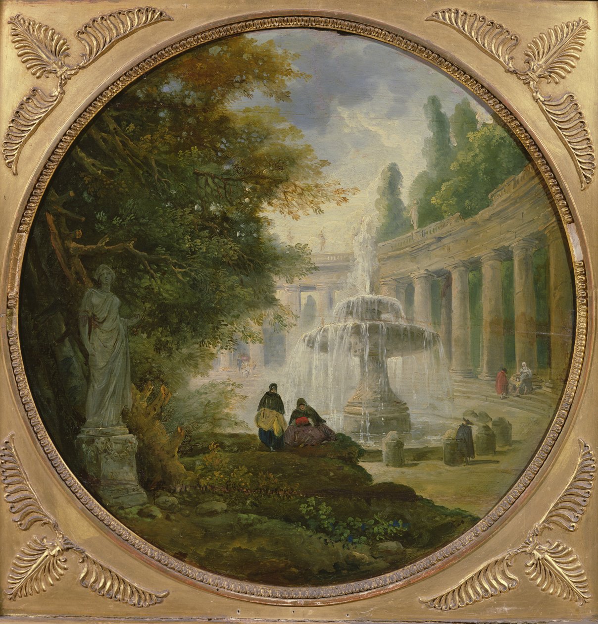 Fuente en un parque, c.1762-65 de Hubert Robert