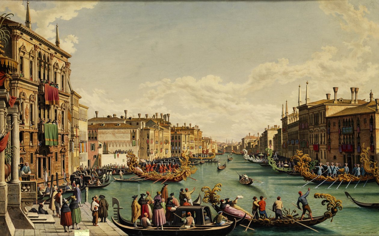 La fiesta del Redentore en Venecia de Hubert Sattler