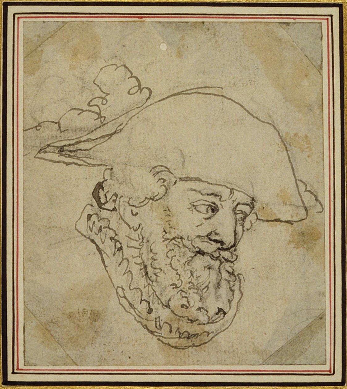Cabeza de un hombre de Hubert Francois Gravelot