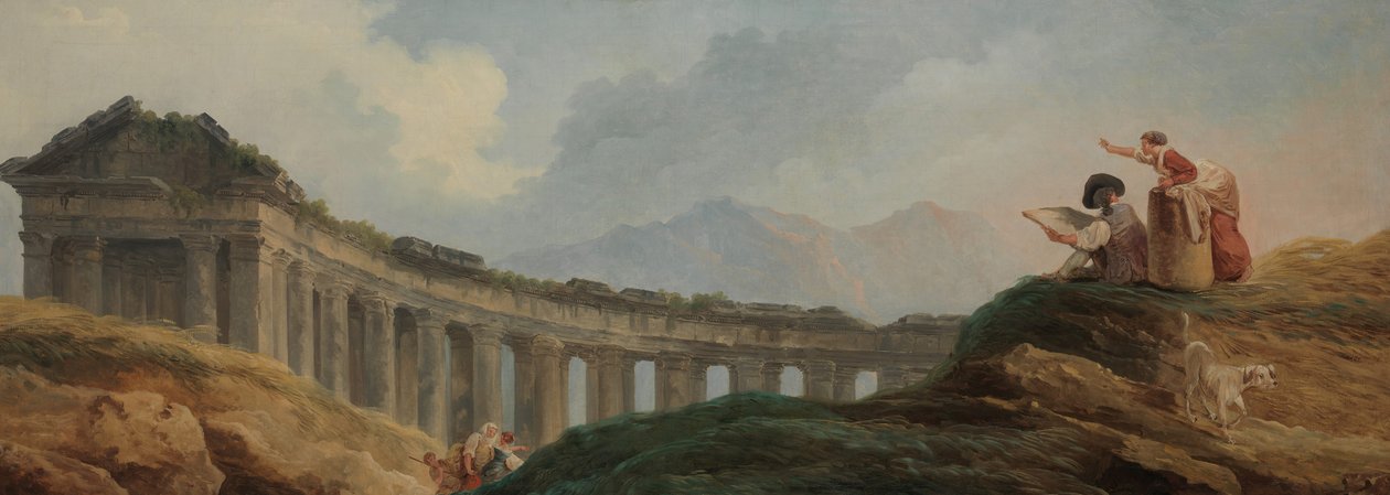 Una Columnata en Ruinas de Hubert Robert