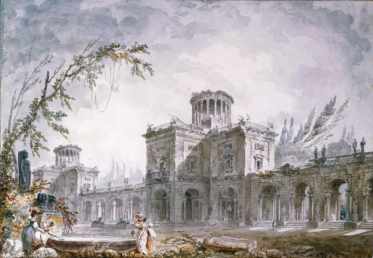 Fantasía arquitectónica, 1760 de Hubert Robert