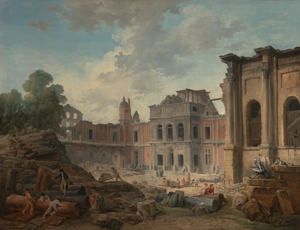 Demolición del castillo de Meudon de Hubert Robert