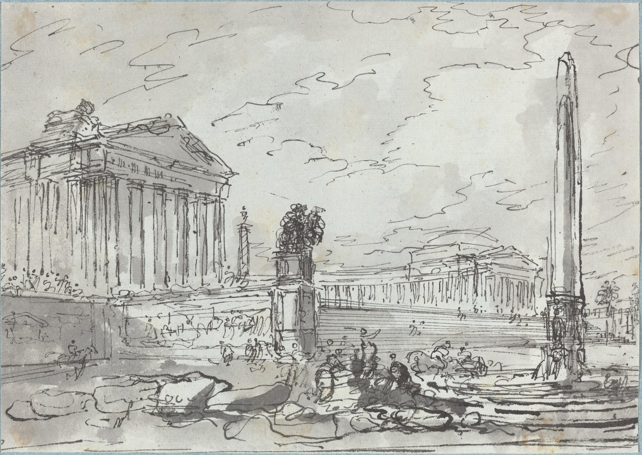 Fantasía en un antiguo Campidoglio de Hubert Robert
