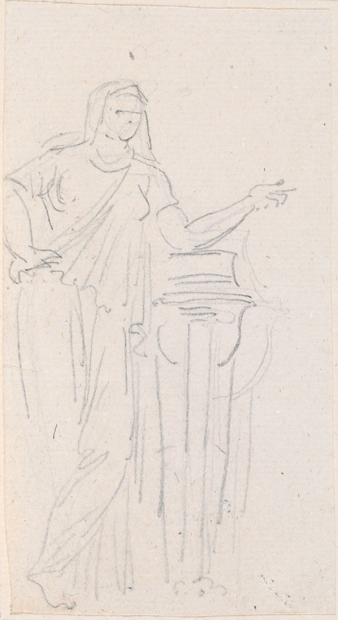 Estatua de una Virgen Vestal de Hubert Robert
