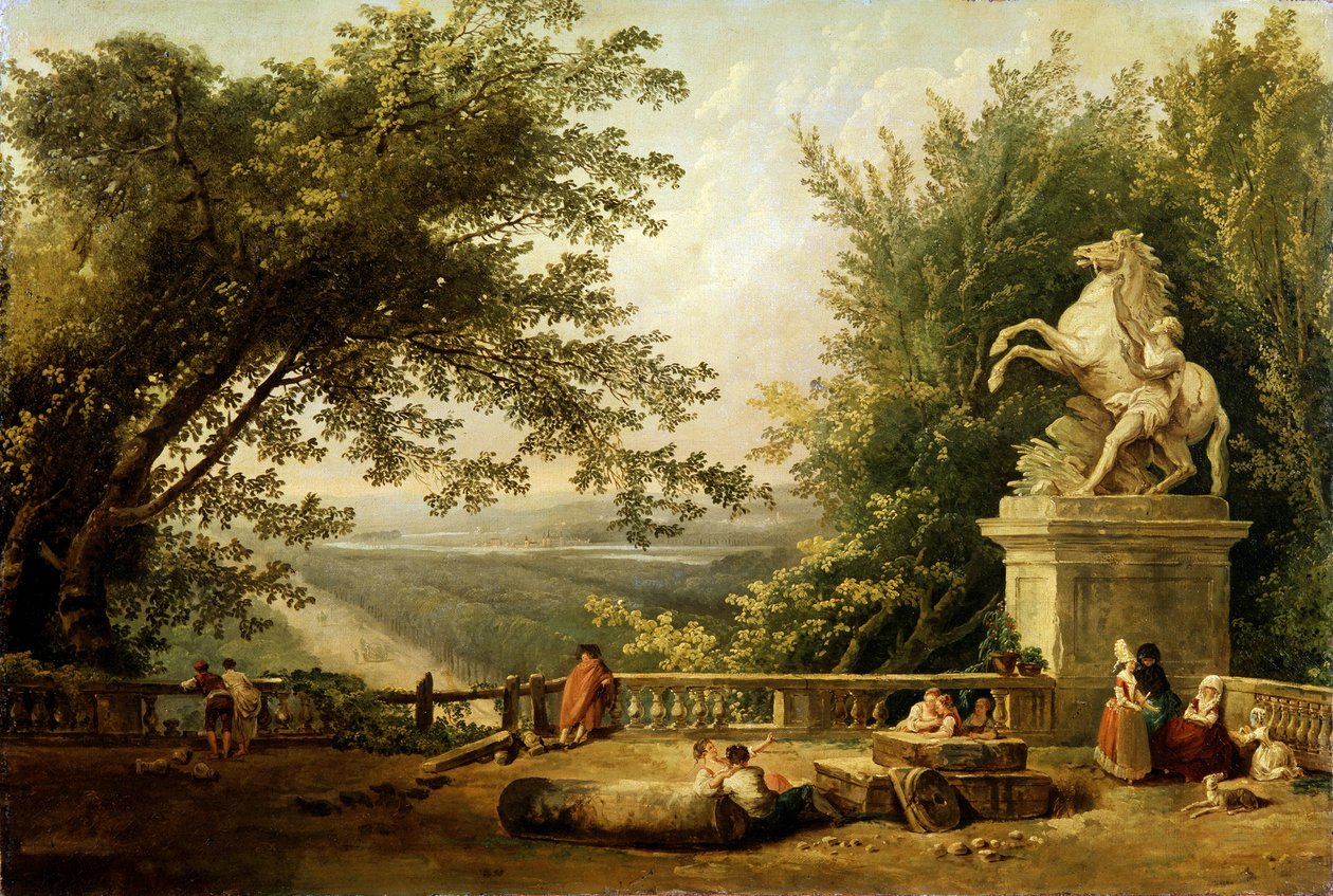Ruina de terraza en un parque, c1780 de Hubert Robert
