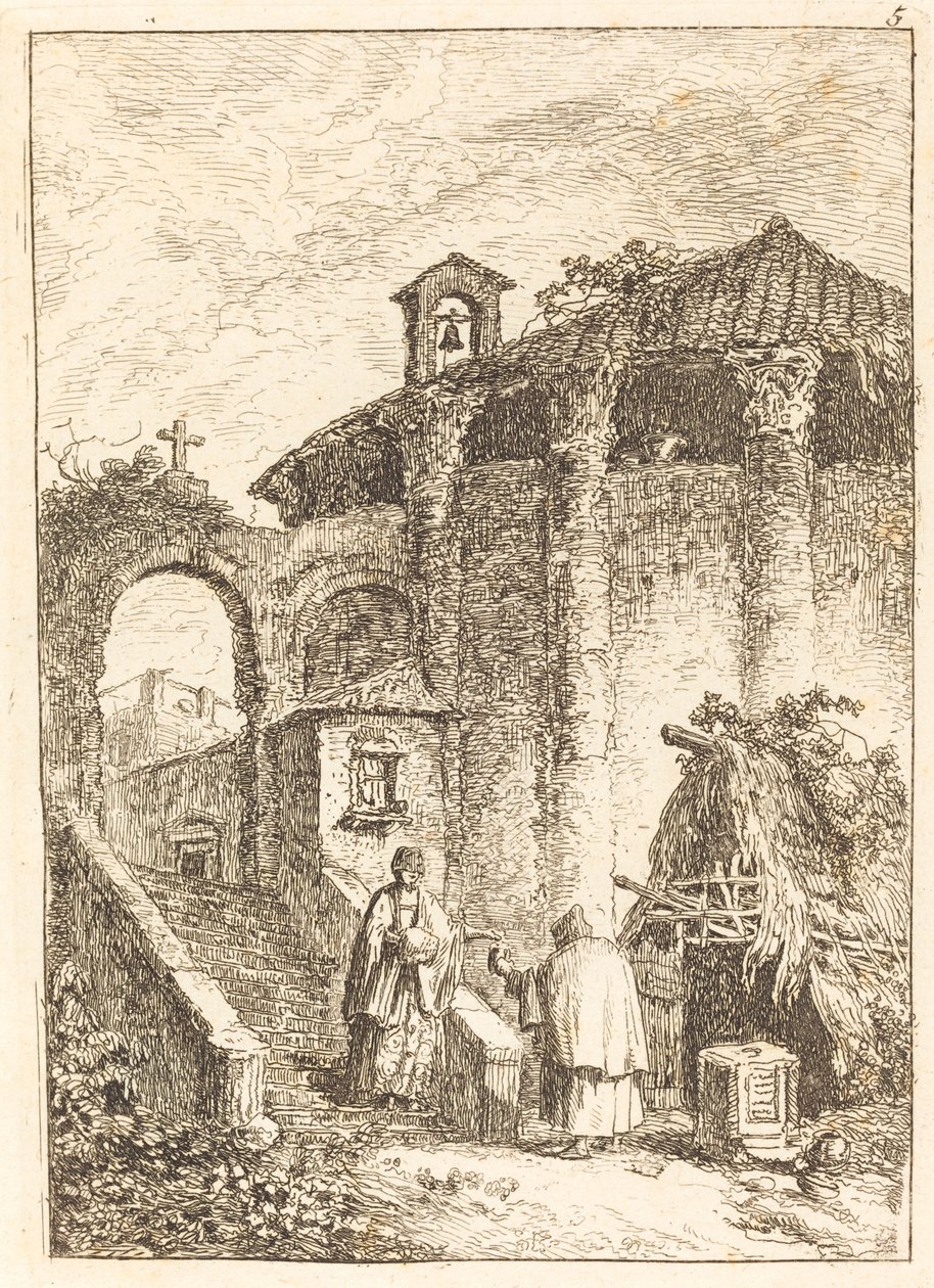 El templo antiguo de Hubert Robert