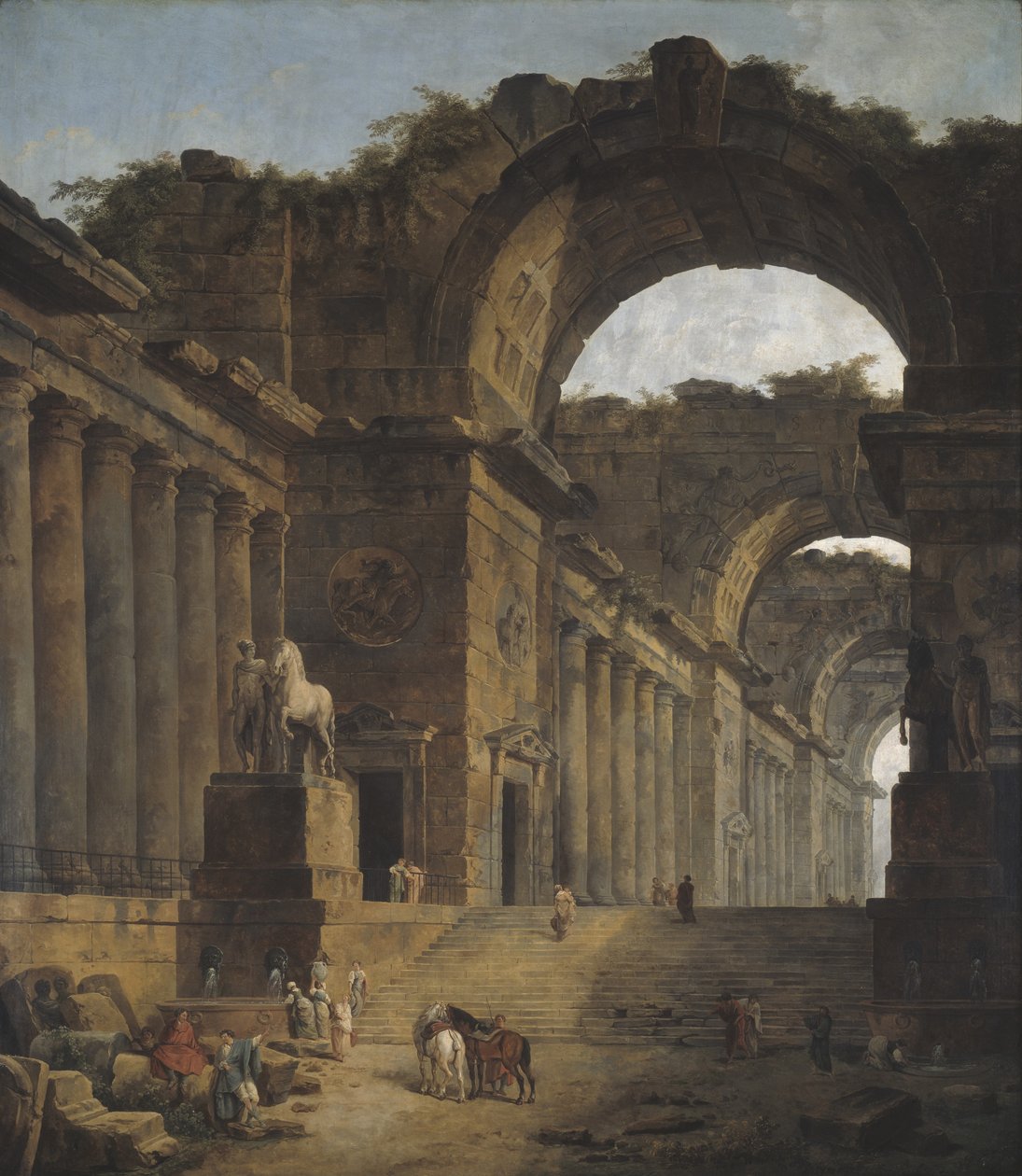 Las Fuentes, 1787-88 de Hubert Robert