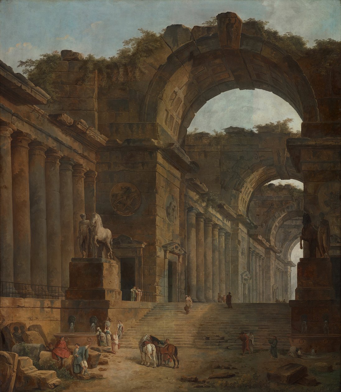 Las fuentes, 1787-1788 de Hubert Robert