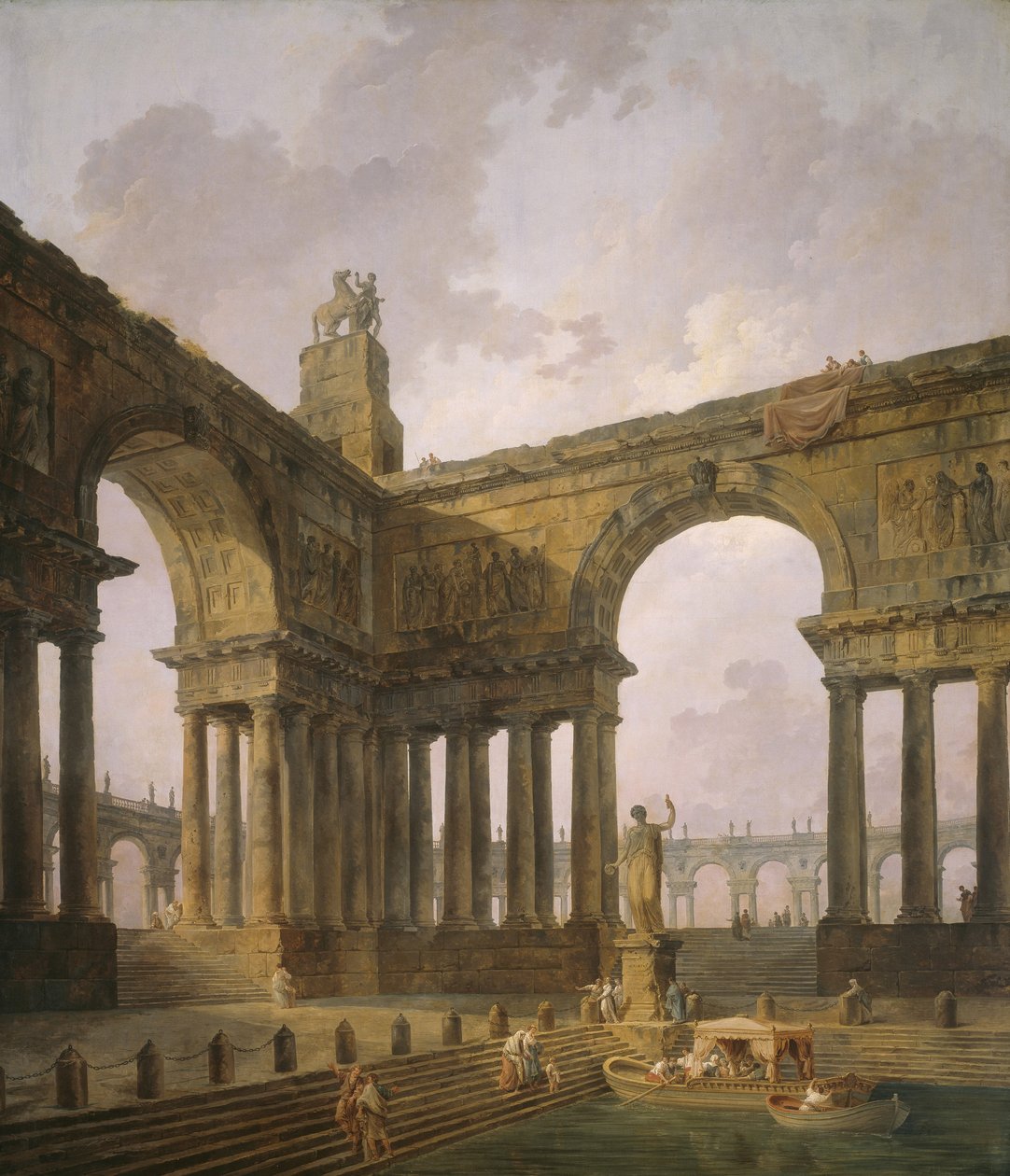 El lugar de desembarco, 1787-88 de Hubert Robert