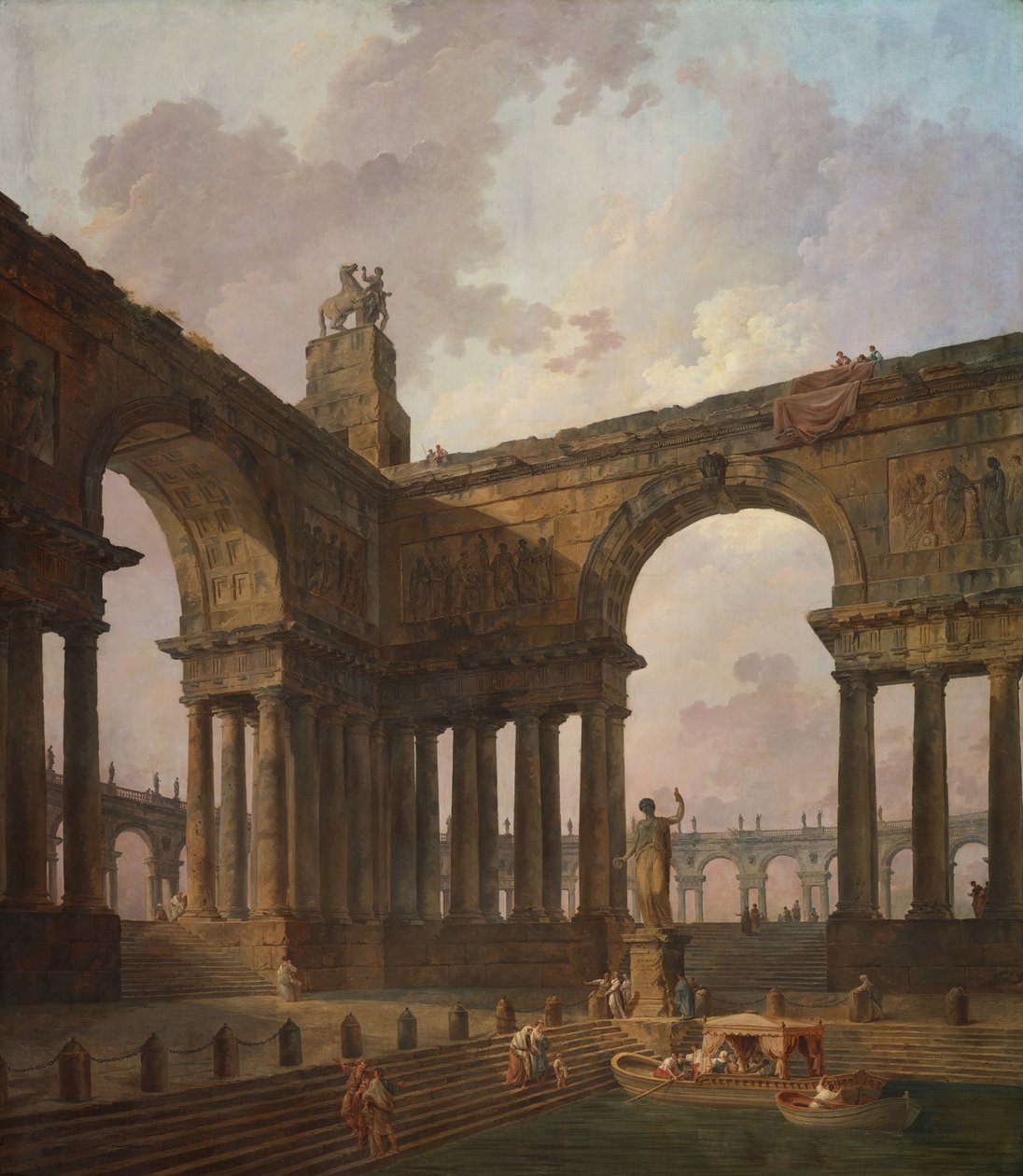 El lugar de desembarco, 1787-88 de Hubert Robert