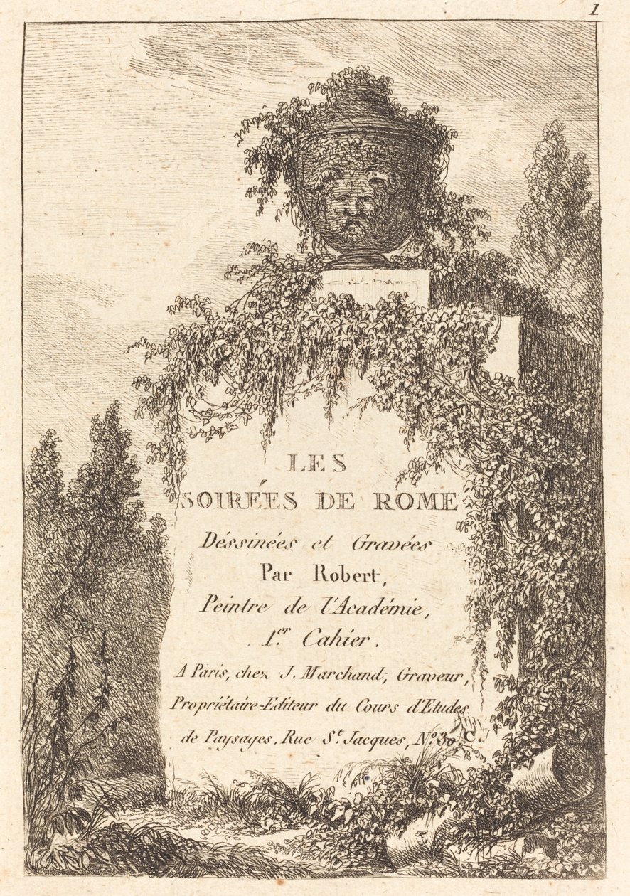 Página del título de Hubert Robert