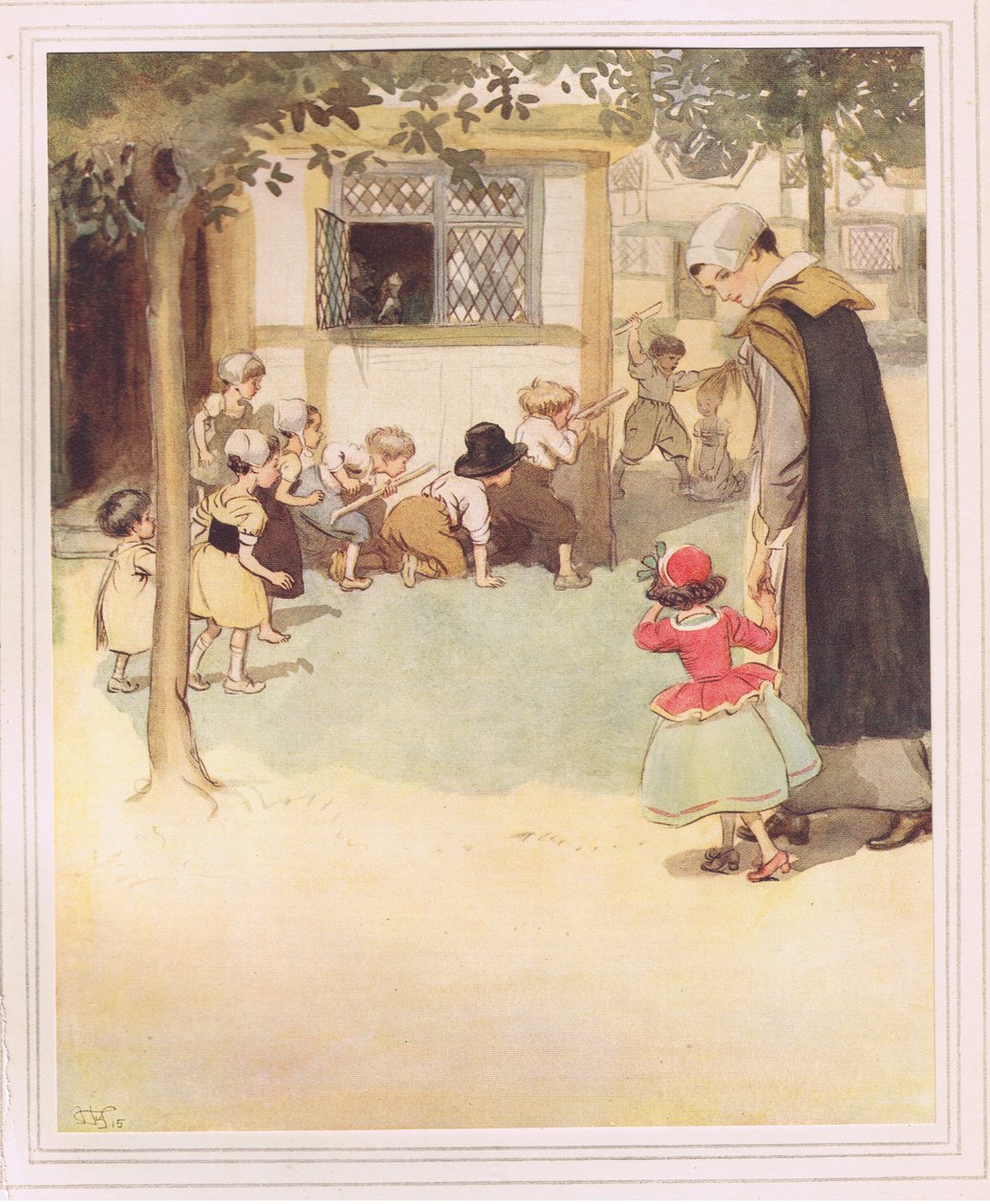Ella vio a los niños divirtiéndose de Hugh Thomson