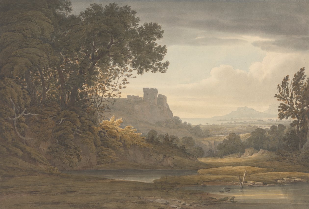 Castillo en un paisaje de Hugh William Grecian Williams