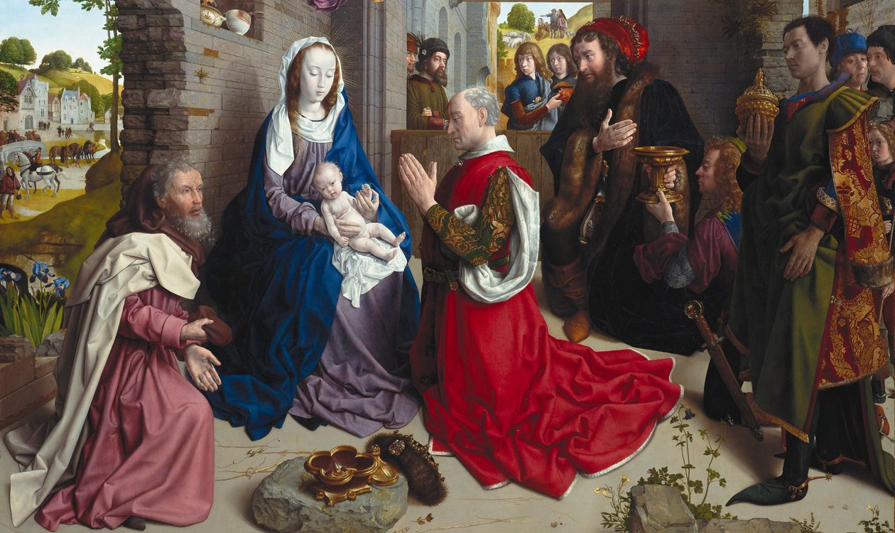 La Adoración de los Reyes (Altar de Monforte) de Hugo van der Goes