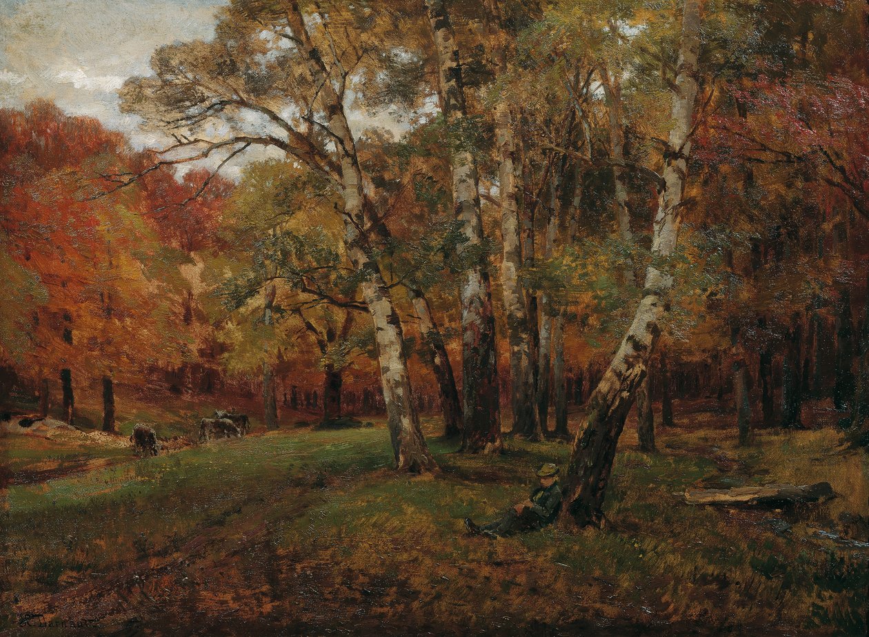 Paisaje con abedules de Hugo Darnaut