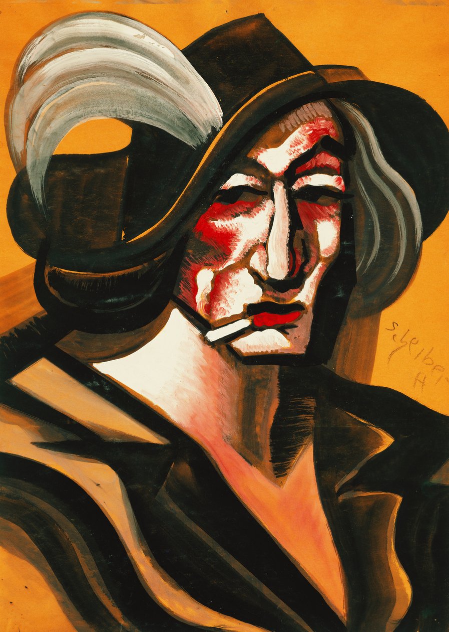 Dama con sombrero; Dama con cabaña de Hugo Scheiber