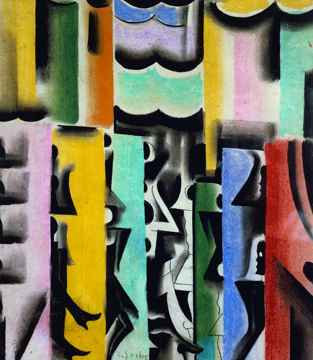 Club nocturno, hacia 1925 de Hugo Scheiber