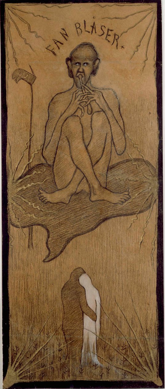 El diablo sopla de Hugo Simberg