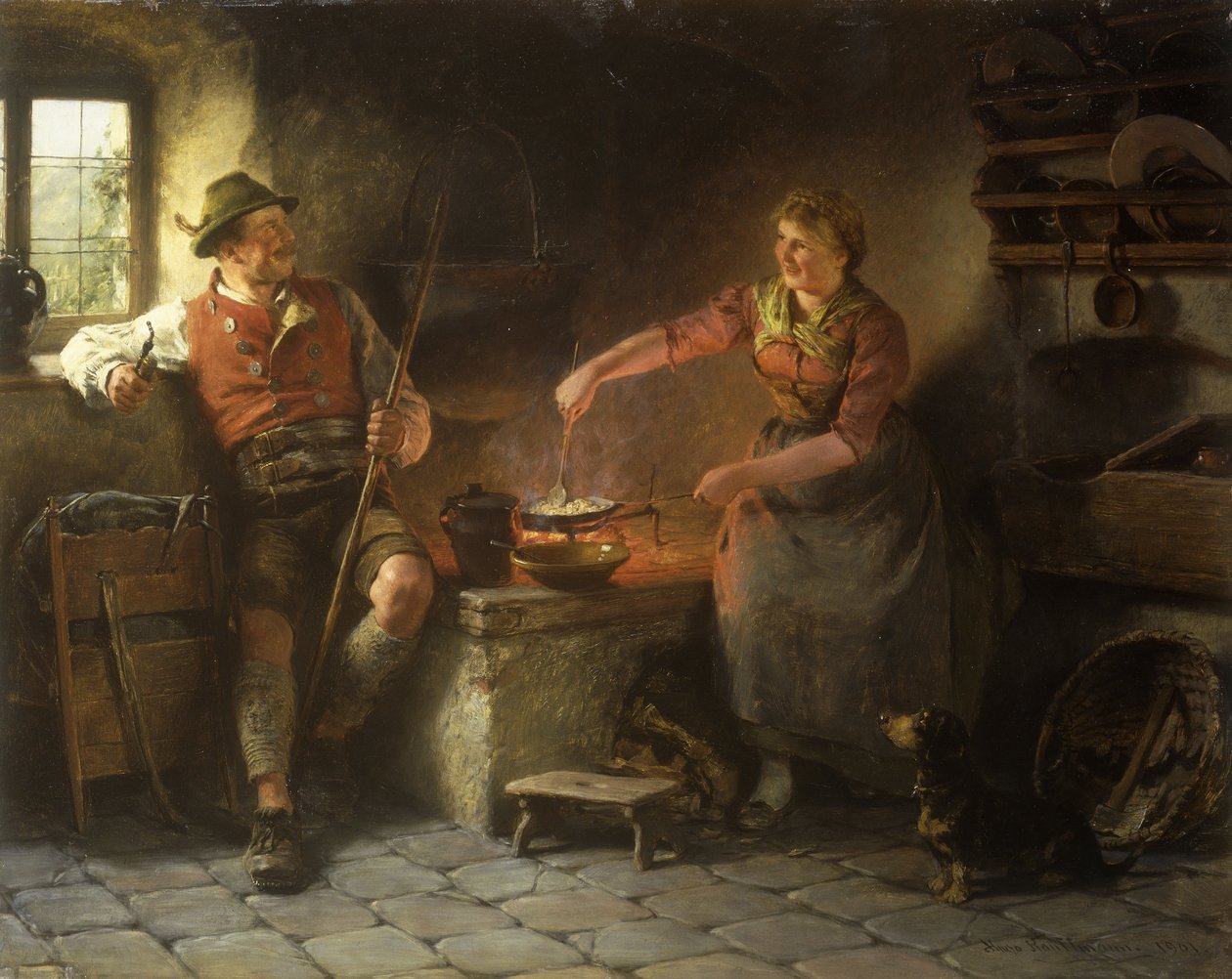 En la cocina, 1901 de Hugo Wilhelm Kauffman