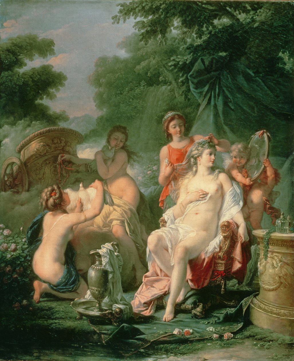 Venus en su tocador, 1760 de Hugues Taraval