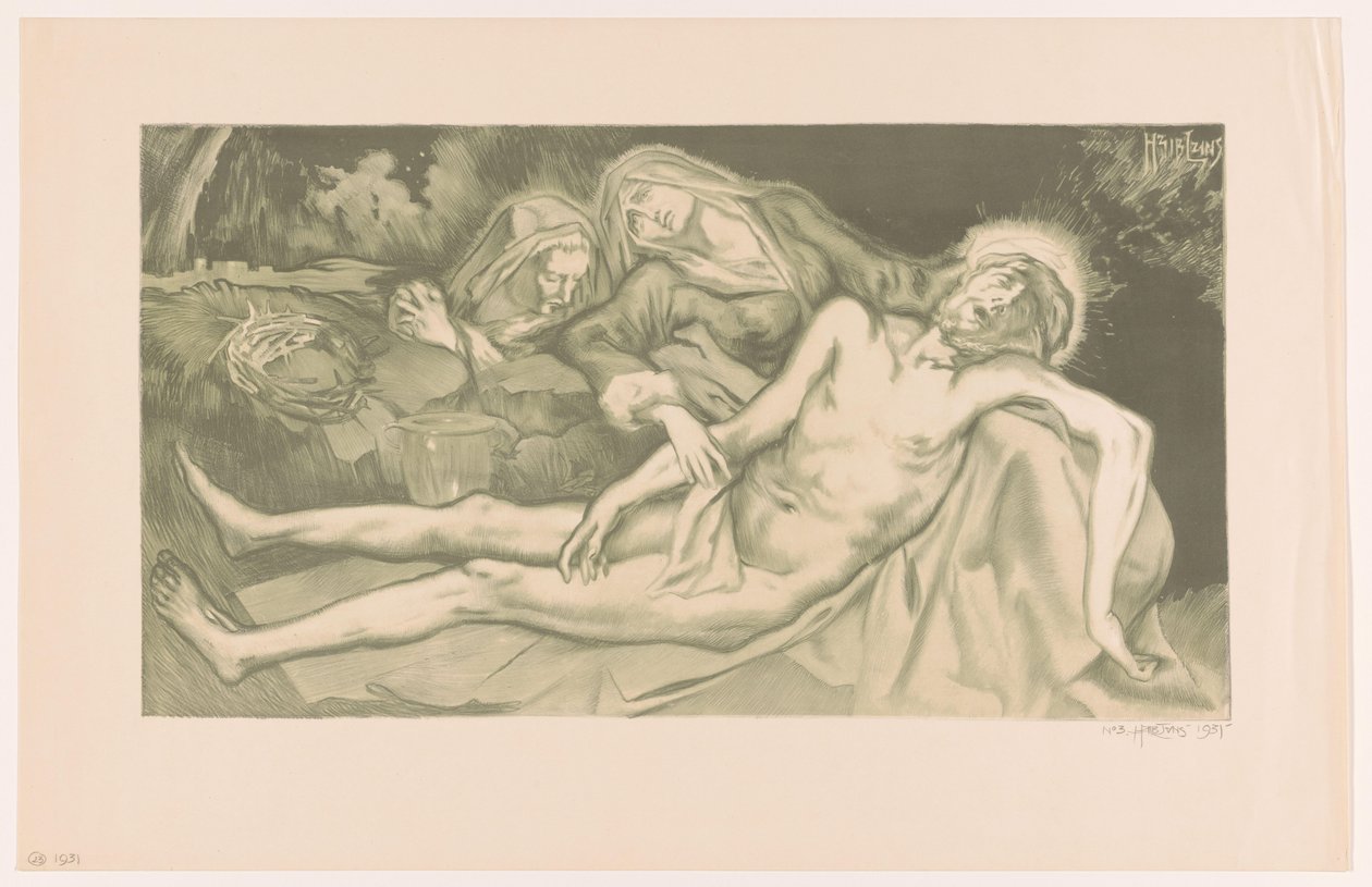 Lamentación de Cristo de Huib Luns (signed by artist)