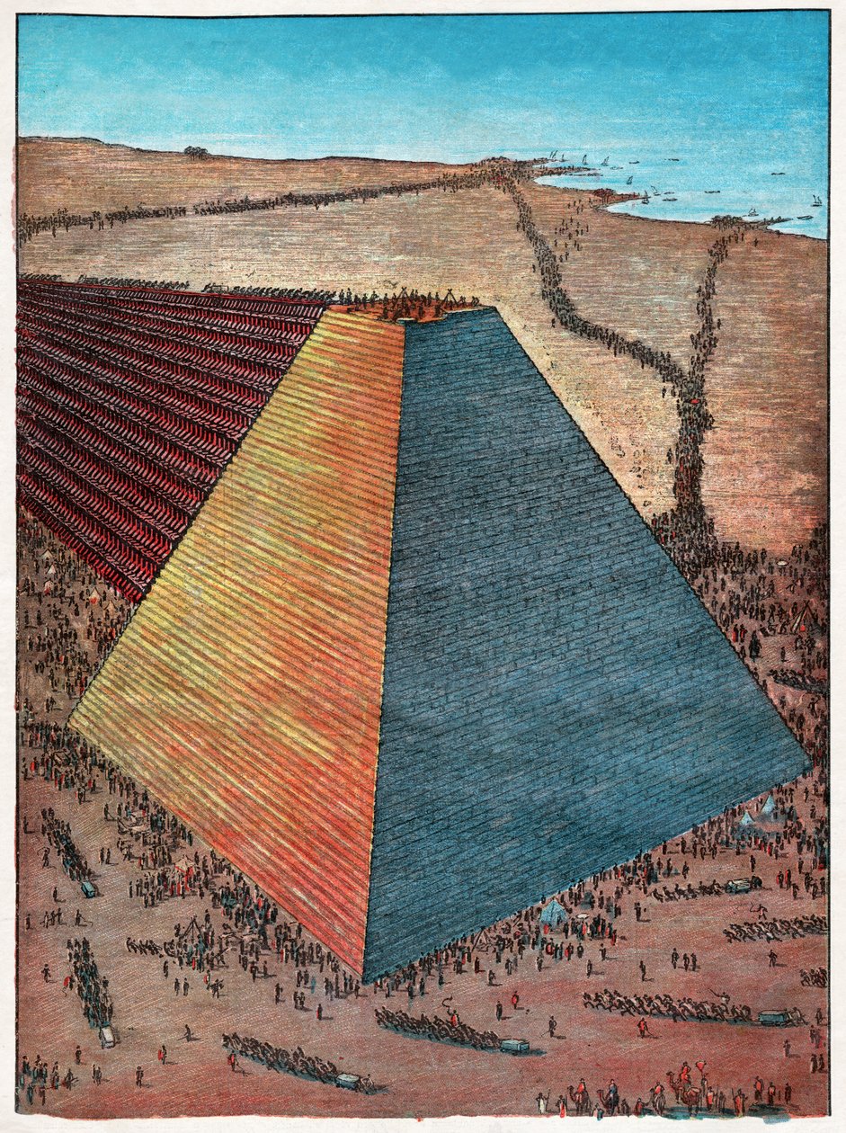 Pirámide de Keops. 1927 (grabado) de Hungarian School